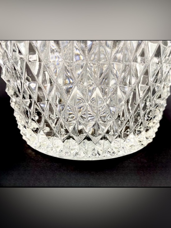 ✨ Vintage Indiana Glass Diamond Point Glass Ice Bucket - Picture 5 of 5